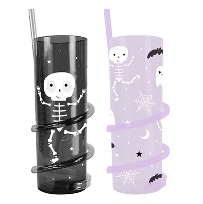 Halloween Spiral Straw Tumbler