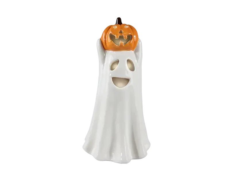 Halloween LED Ghost With Pumpkin