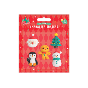 Christmas Character Erasers 5pk