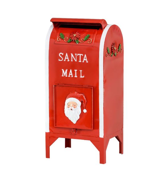 65cm Santa Mail Box Red/White