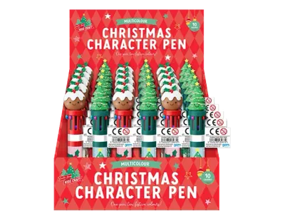 Christmas Character 10 Colour Pen CDU