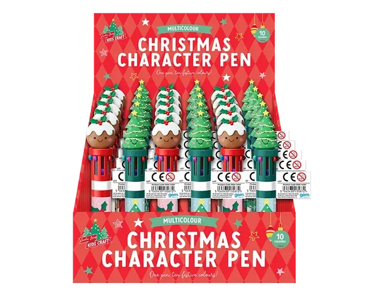Christmas Character 10 Colour Pen CDU