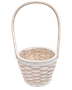 Whitewash Round Cottage Basket