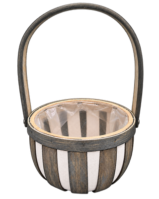 Two Tone Round Softwood Basket