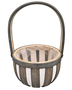 Two Tone Round Softwood Basket