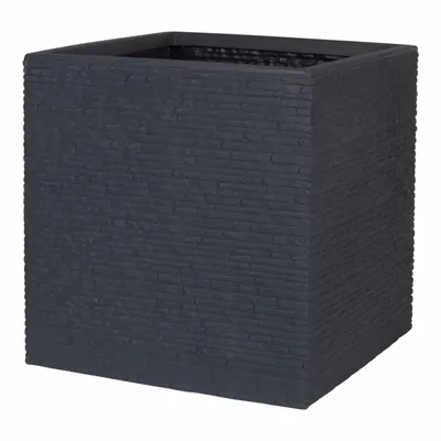Grey Slate Effect Square Planter (39cm)