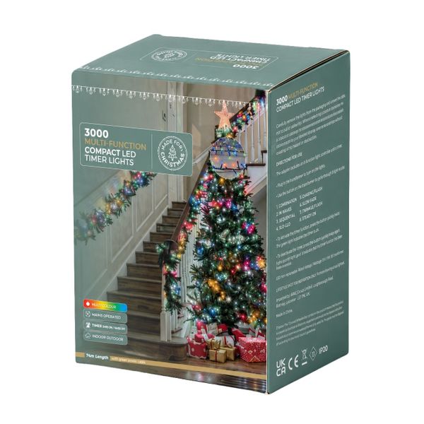 LED String Lights Twinkle Effect 3000 - Multi - Length 6000cm