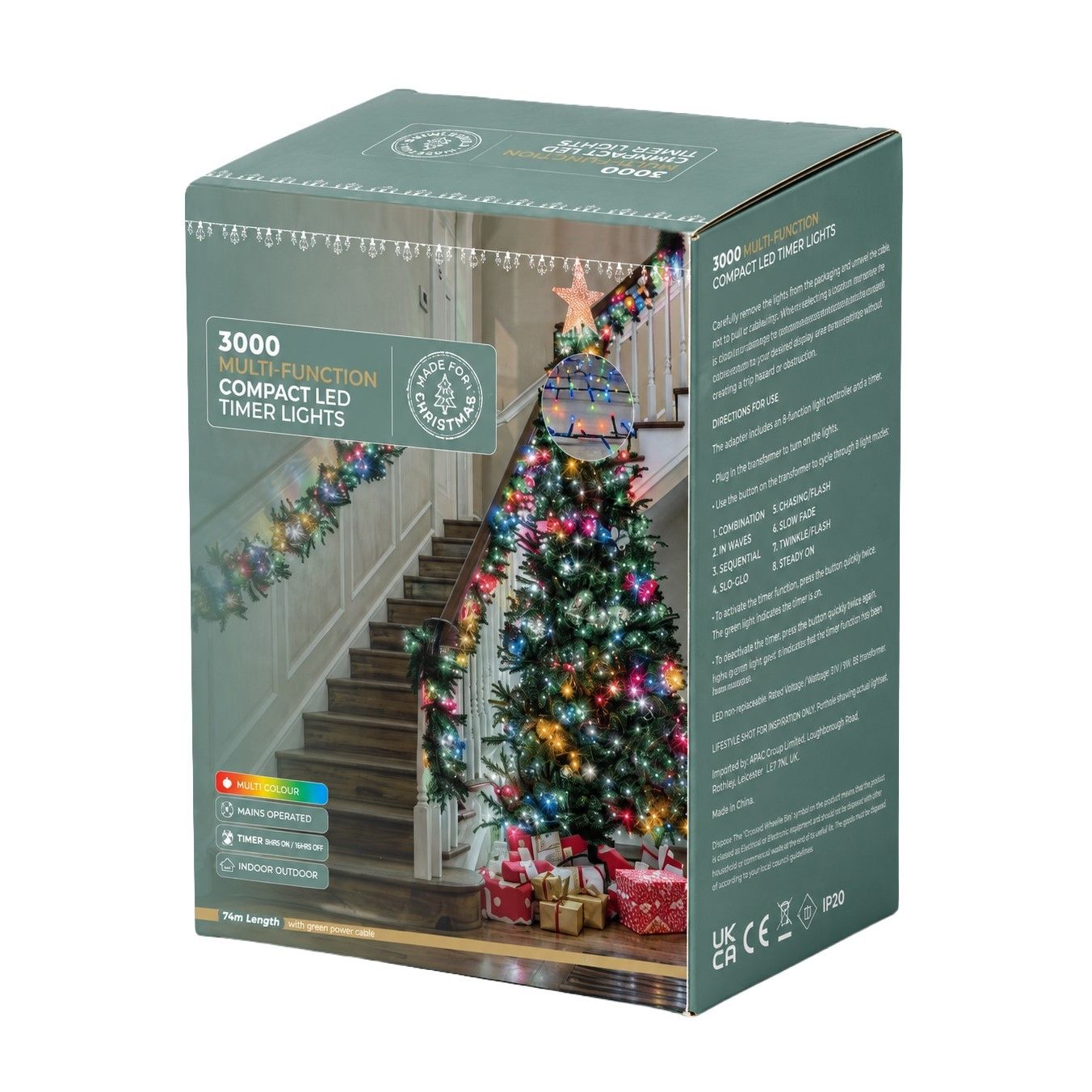 LED String Lights Twinkle Effect 3000 - Multi - Length 6000cm