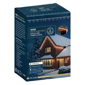 LED Icicle Lights Twinkle Effect 1008 - Warm White - Length 3000cm