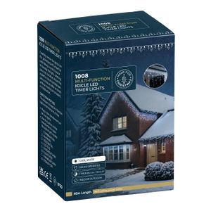 LED Icicle Lights Twinkle Effect 1008 - Cool White - Length 3000cm