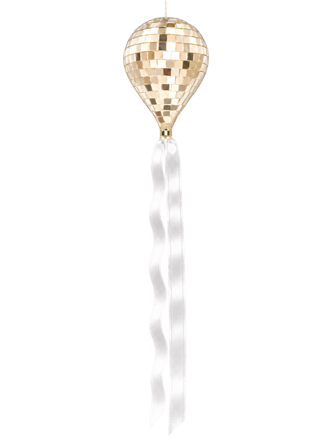 Mirror Balloon Bauble Champagne 8.5cm