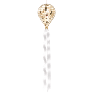 Mirror Balloon Bauble Champagne 8.5cm