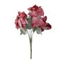 Frosted Poinsettia Bunch - Red - H45 x 30cm