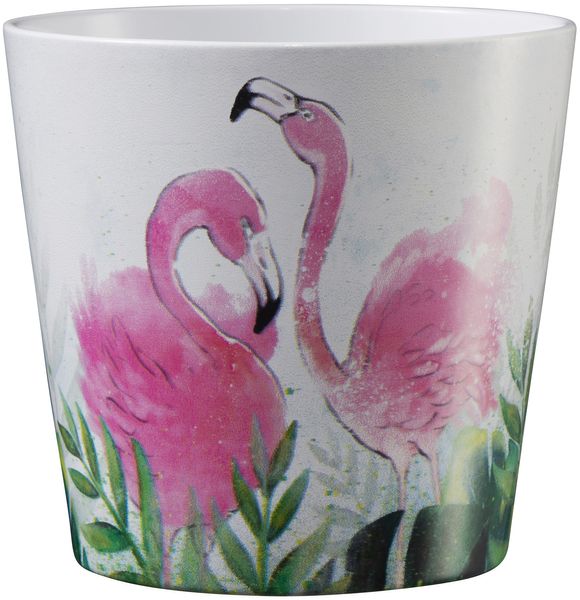 Dallas Botanic 14cm ceramic pot - flamingo