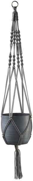 Makramee Hanger 90cm Shiny Grey