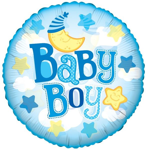 Baby Boy Clearview Balloon (24 inch)