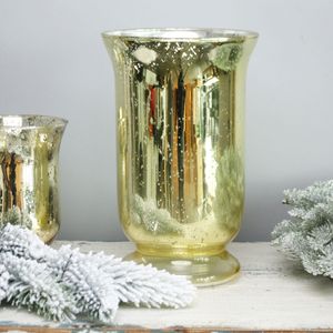 11x11x14.5cm Champagne Hurricane Vase (4/24)