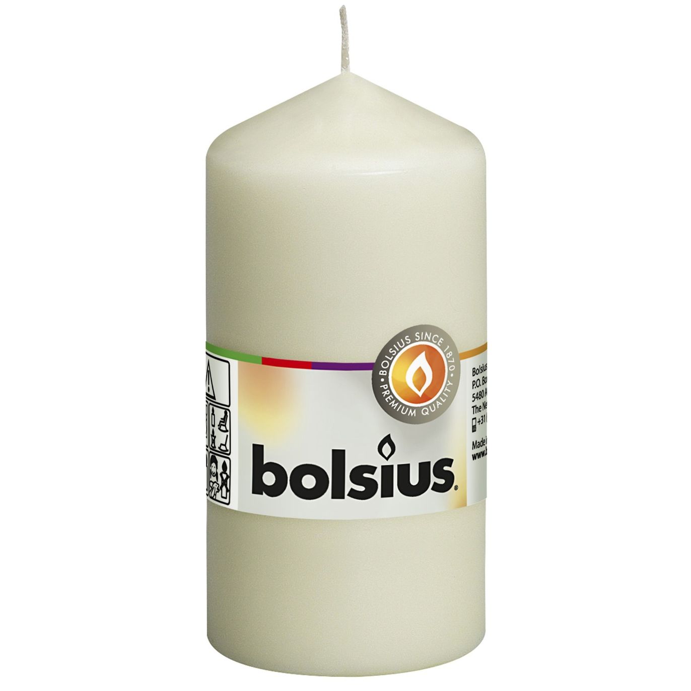 Bolsius Pillar Colour Candles Wedding Candles 120x60mm Choice of Colours 