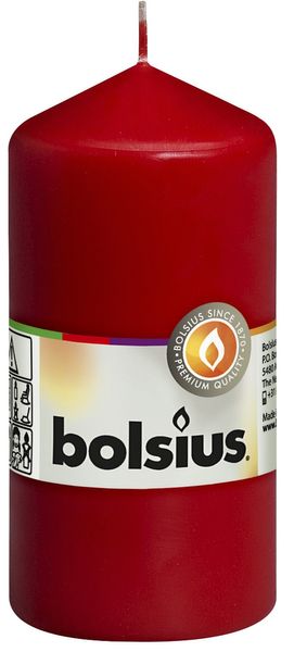 Bolsius Pillar Candle Red (120/60 mm)