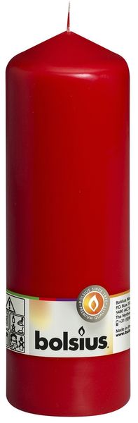 Bolsius Pillar Candle Red (200/70 mm)