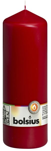 Bolsius Pillar Candle Wine Red (200/70 mm)