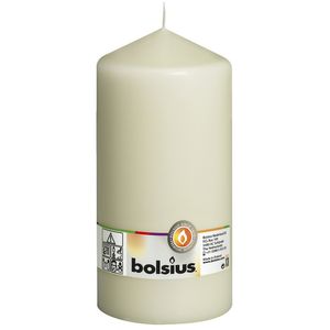 Bolsius Pillar candle Ivory, single in cello (200 mm x 98 mm)