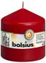 Bolsius Pillar candle Red, single in cello (100 mm x 98 mm)