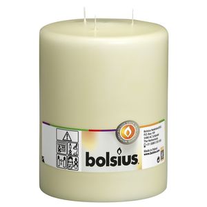 Bolsius 3-wick Mammoth Pillar Candle Ivory (200/150 mm)