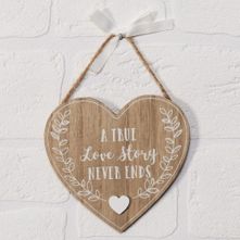 Love Story A True Love Story Heart Plaque
