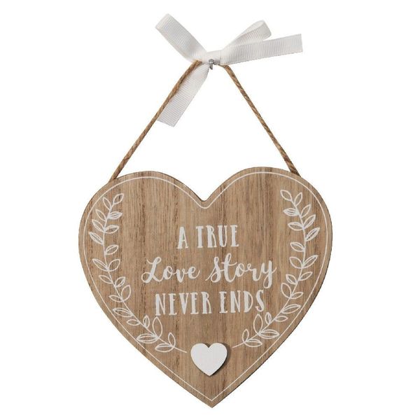 Love Story A True Love Story Heart Plaque