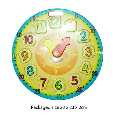 T19992 Wooden Puzzle Clock 22cm