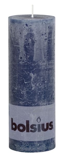 Dark Blue Rustic Candle - 190/68