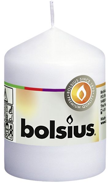 Bolsius Pillar Candle White (80/58 mm)