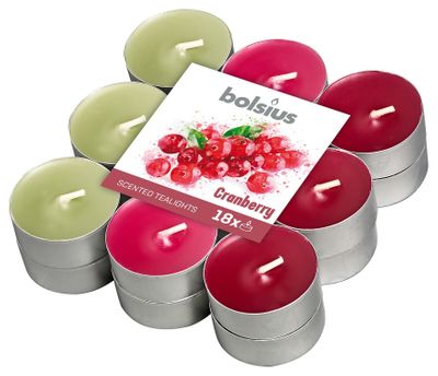 Fragranced Tealight 4hr pck18 - Cranberry