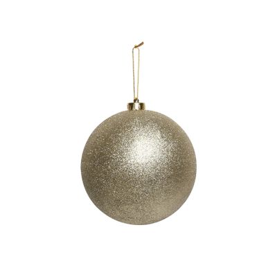 Champagne Glitter Shatterproof Bauble (x1) (15cm)