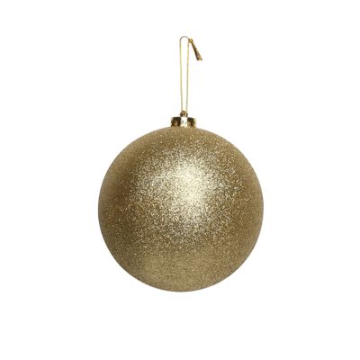 Gold Glitter Shatterproof Bauble (x1) (15cm)