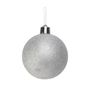 Silver Glitter Shatterproof Bauble (x1) (20cm)