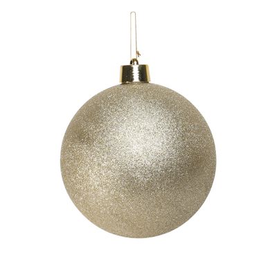 Champagne Glitter Shatterproof Bauble (x1) (25cm)