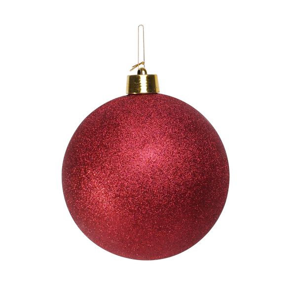 Burgundy Glitter Shatterproof Bauble (x1) (25cm)