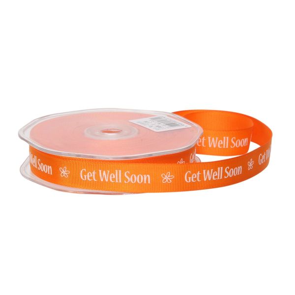 Orange Get Well Soon Occasions Ribbon (15mm x 20m)