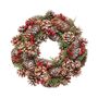 Woodland Snow Wreath w/Red Berries (30cm)