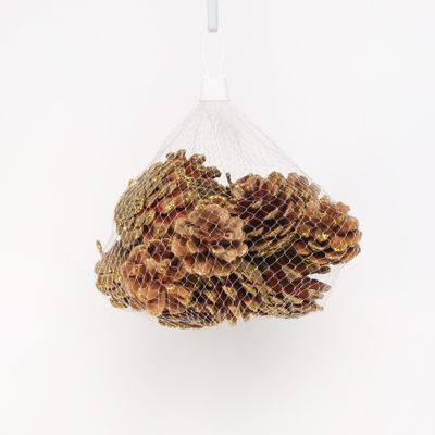 Gold Glitter Pinecones (250g / Net)