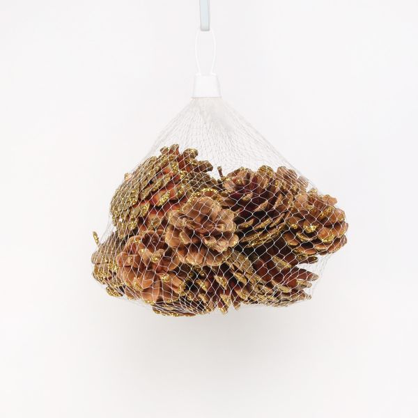 Gold Glitter Pinecones (250g / Net)