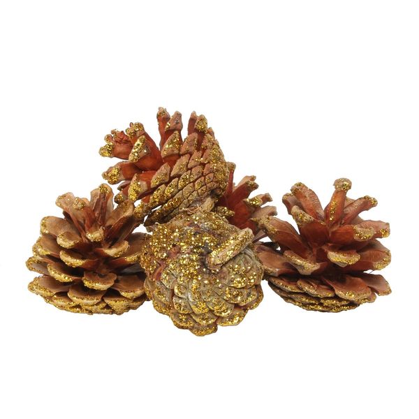 Gold Glitter Pinecones (250g / Net)