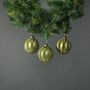 Kaia 8cm Glass Green Velvet Bauble (S/4)