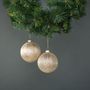 Calista 10cm Glass Bauble Gold (S/4)