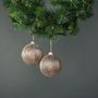 Titania 10cm Glass Bauble Rose Gold (S/4)