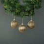 Titania 8cm Glass Bauble Gold  (S/4)