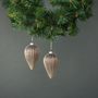 Titania Glass Drop Bauble Rose Gold (S/4)