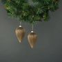 Titania Glass Drop Bauble Gold (S/4)